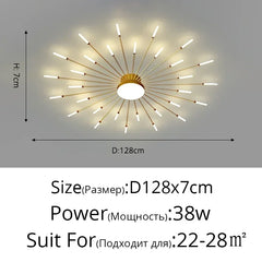 Modern Minimalist Stylish LED Ceiling Chandelier Lamps Design Art Suspension Pendant Lights Home Decor Items Living Room Bedroom