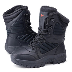 Men's Winter Snow Boots Warm and Non Slip Hiking Shoes New Men's Outdoor Hiking and Fishing Sports Shoes with Fleece Men's Boots