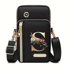Huaben Letter Z Printed Fashion Casual Messenger Bag Change New Nylon Cloth New Mobile Phone Bag Women's Bag