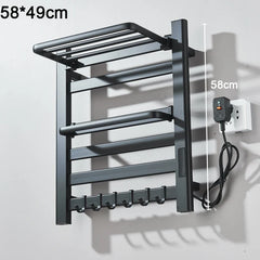 Electric Towel Dryer Black/White Bathroom Electric Rack Digital Display Temperature Time Control Towel Warmer Rail