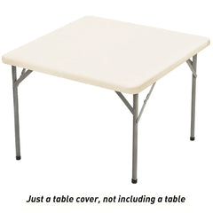 Square Fitted Table Cover Elastic Tablecloth Stretch Spandex Tables Top Cover Table Topper Cap for Dining Kitchen Home Party