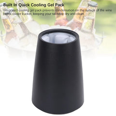 Wine Bottle Cooler Bucket Quick Cooling Gel Pack Dry and Clean Wine Chiller Bucket Frosted Plastic Portable Elegant for Car