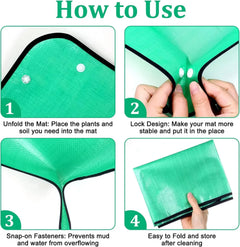 Thickened Waterproof Mats Garden Soil Change Mats Gardening Tools Plant Flower Pot Reusable Transplanting Change Pot Plant Mats