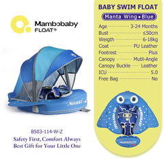 Mambobaby Baby Pool Float Vip 5 Dropshipping Blackproof Pool Mat For Infant Non-Inflatable Natation Buoy With Parasol Beach Toys
