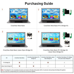 CrowView Note 14inch All-in-One Portable Monitor, Phone-to-Laptop Device SBCs/Mini PC/PC/Game Console - English Keyboard
