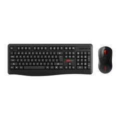 Lenovo Wireless Keyboard and Mouse Combo Full-Size 104 Key Quiet Office Set with Silent Click Compact USB Receiver for Pc Laptop