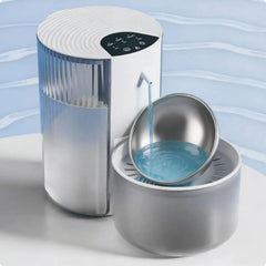 Clean Water Separator Fountain Two Reservoir Design 3L Feline Water Dispenser for Cats