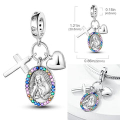 Charms Bead 925 Sterling Silver Pink Butterfly Luminous Firefly Dangle
