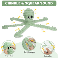 Octopus Design Pet Grinding Teeth Squeaky Plush Toy, Chewing Toy For Dog Interactive Supply, Animal Pet Toy For Small Medium Dog