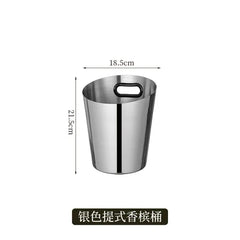 European Stainless Steel Ice Bucket Beer Red Wine Juice Drink Cooler Bar Family Party Champagne Ice Bucket Bar Wine Accessories