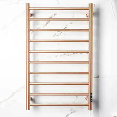 Brushed Gold Electric heated towel rack Heated towel warmer Towel radiator 10 Bars Bathroom Towel Dryer 80cm*50cm