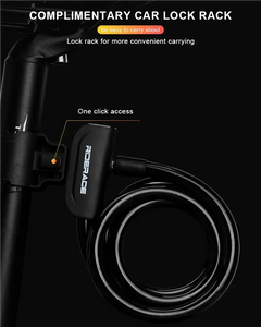 RIDERACE  Scooter Electric E-Bike Road Cycling Bicycle Cable Lock Mountain Bike Portable Anti-theft Ring Lock High Security