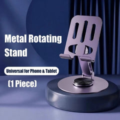New model of portable, rotatable, foldable, all-metal tablet stand for tablets and phones under 9 inches, perfect for lazy users