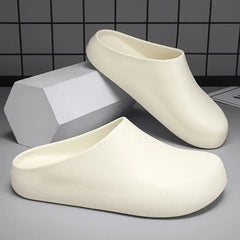 Home Outdoor Clogs for Men, All-Season Non-Slip Waterproof Half-Slippers, Chef Shoes for Work and Outdoor Wear