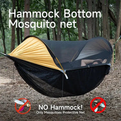 Camping Hammock with Bottom Mosquito Net Removable Mesh Underquilt Bug