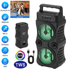 1000w Portable Bluetooth Outdoor Speaker Music Stereo Subwoofer Bass