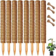 4 /8 Pack Stackable Moss Pole for Plants Monstera Tall Rod for Indoor Outdoor Climbing Plant Support Stakes for Potted Plants
