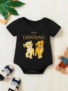 Kawaii The Lion King Printed Baby Clothes Bodysuits & One-pieces for Newborn Summer Short Sleeves Baby Rompers Jumpsuits