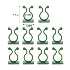 Invisible Plant Support Clips for Climbing Orchid Flower Ties Tomato Vine Plastic Garden Self-Adhesive Wall Fixture Binding Hook