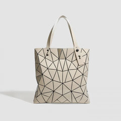 2026 Summer New Trendy Geometric Patchwork Rhombus Tote Bag Versatile Large Capacity Floral Handbag Shoulder Shopping Bag