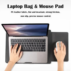Portable 13 15 inch Adjustable Stand Laptop Sleeve with Mouse Pad Ultra Thin Tablet Case Portable Shockproof for HP/Dell/Surface