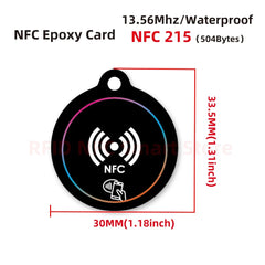 NFC Dripping Card 13.56Mhz Smart Card 504Bytes Nt/ag 215 Tag Card Smart Business Card For All NFC Enabled Phone