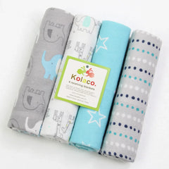 4Pcs/Lot 100% Cotton Muslin Flannel Baby Swaddles Soft Newborns Blankets Baby Blankets Newborn Muslin Diapers Baby Swaddle Wrap