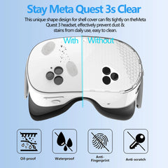 5 IN 1 Silicone Case For Meta Quest 3S VR Protector Lens Cap Soft Grip Cover Shockproof Durable Anti-scratch Accessories