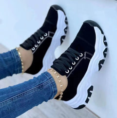 Sneakers Women Shoes 2026 Pattern Canvas Shoe Casual Women Sport Shoes Flat Lace-Up Adult Zapatillas Mujer Chaussure Femme
