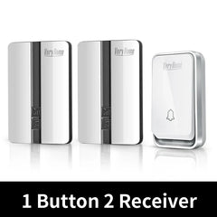 VeryHome Wireless Doorbell Waterproof Self-powered Button Smart Door Bell Sets Home Welcome Outdoor House Chimes  Receiver