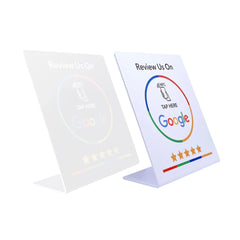 5YOA Google Review Card NFC station 13.56Mhz programmable table NFC Google Reviews display bending card standing brand bracket