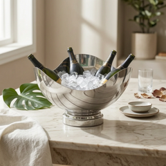 Champagne Bowl Irregular Wine Chiller Bowl Wine Cooler Container Large-Capacity Champagne Container Stylish for Hosts, Parties