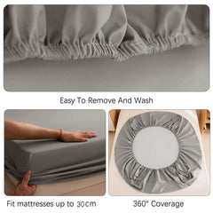 Waterproof Mattress Cover Fitted Bed Sheet With Elastic Band Anti-slip Adjustable Mattress Protector Double Fitted Sheet For Bed