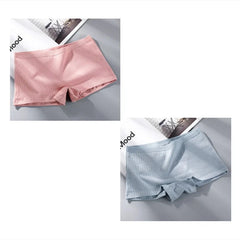 2Pcs Women Solid Cotton Boyshorts Female Soft Big Size Underwear Safety Pants Ladies Briefs Lingerie