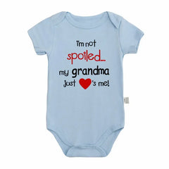 I'm Not Spoiled My Grandma Loves Me Baby Romper Crawling Clothes Triangle Onesies Newborn Baby Clothes Onesies for Babies