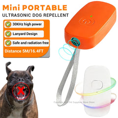 Ultrasonic stray dog repellent pet dog training device rechargeable anti barking and anti barking deterrent device stop barking