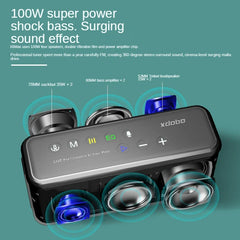 Super Power XDOBO X8 Max 100W Portable Wireless Speaker TWS Subwoofer Support USB/TF/AUX 20000mAh Four-cell Power Bank Function