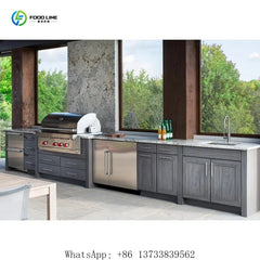 Customized Outdoor kitchen cabinet 304 stainless steel with powder coating for camping
