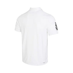 Adidas 3-Stripes Logo Half-Button Lapel Quick-Drying Short-Sleeved Polo Shirt Men's White Is2295