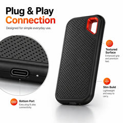 1TB Portable SSD Waterproof Shockproof for Desktop Computer Plug&play