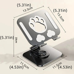 Portable Cat Paw Tablet Stand Adjustable Heat Dissipation Tablet Holder Multi Angle Metal Tablet Phone Bracket Universal