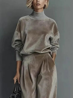 2 Pieces Women's Sets Spring Autumn Pullover Suit Long Sleeve Tops and