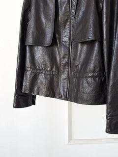 High Quality Chic Ladies Genuine Leather Short Jacket Zipper Turndown Collar Women Retro Oil Wax Sheepskin Jackets Casual Coat
