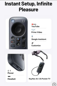TCL RayNeo Pocket TV Smart AR Glasses Accessories Base Stations Adapter for RayNeo Air 3/Air Plus/Air2/Air2 S/X2 AR Glasses