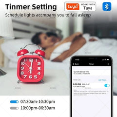 Tuya Bluetooth LED Bulb Dimmable 15W 18W E27 B22 220V RGBCW Color Change Lamps Smart Life APP Group Control Music Rhythm Timing