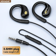 YX2 Clip-on Wired Control Type C&3.5mm Headphones 9D Surround Sound Bass Earbuds Sports Gaming Headset ENC Earphones For Samsung