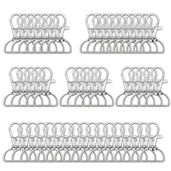 8/15/25/50/80pcs Swivel Snap Hooks D-Ring Keychain Clips Lanyard