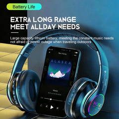 Wireless Bluetooth 5.0 HiFi Over-Ear Headphones | Foldable | Low Latency | Sports Office Gaming | White Black Gray Red