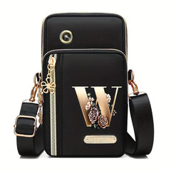 Huaben Letter Z Printed Fashion Casual Messenger Bag Change New Nylon Cloth New Mobile Phone Bag Women's Bag