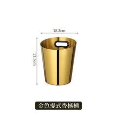 European Stainless Steel Ice Bucket Beer Red Wine Juice Drink Cooler Bar Family Party Champagne Ice Bucket Bar Wine Accessories
